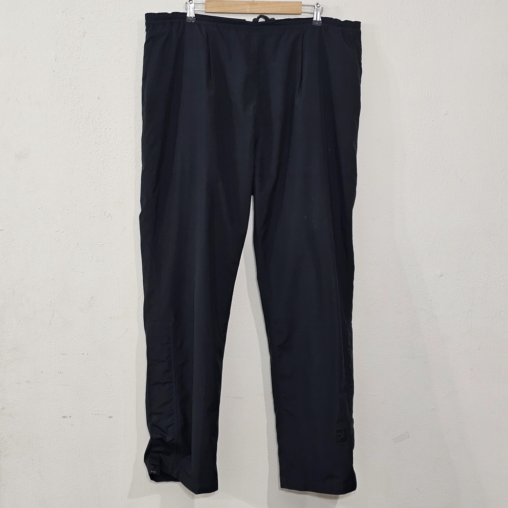 Dry Joys by Footjoy Pants Mens XL Black Lined Wind Rain Zip Golf Pants